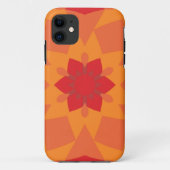 Coques Case-Mate iPhone Rouge et orange rétro Mandala Flower (Dos)