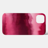 Coques Case-Mate iPhone rouge et rose abstrait (Verso (horizontal))