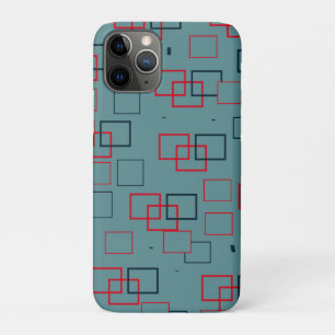 Case-Mate iPhone Case Rouge et Turquoise carré enchanté