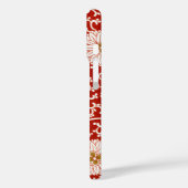 Coques Case-Mate iPhone Rouge Floral Vibrant Ornate Classé Motif (Verso / Gauche)