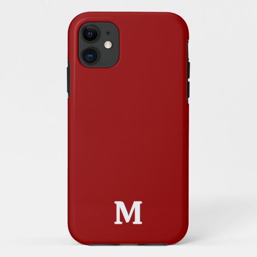 Coques Case-Mate iPhone Rouge Foncé Bonbon Pomme Uni (Dos)