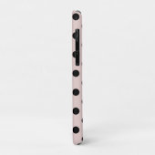 Coques Case-Mate iPhone Rouge Foncé et Points noirs à pois (Dos/Gauche)
