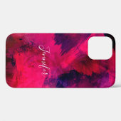 Coques Case-Mate iPhone Rouge foncé et violet Gras & Abstrait moderne (Verso (horizontal))