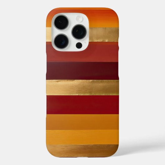 Coques Case-Mate iPhone Rouge Gold et rayures orange (Verso)