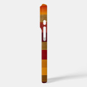 Coques Case-Mate iPhone Rouge Gold et rayures orange (Verso / Gauche)