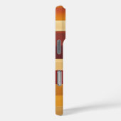 Coques Case-Mate iPhone Rouge Gold et rayures orange (Verso / Droite)