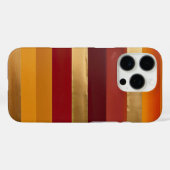 Coques Case-Mate iPhone Rouge Gold et rayures orange (Verso (horizontal))
