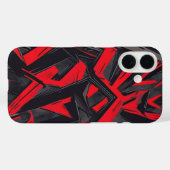 Coques Case-Mate iPhone Rouge gras et noir (Verso (horizontal))