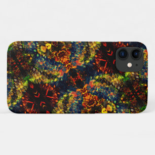 Case-Mate iPhone Case Rouge Jaune vert sur papier râpé foncé, Fleurs?
