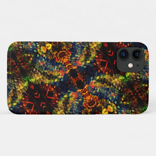 Coques Case-Mate iPhone Rouge Jaune vert sur papier râpé foncé, Fleurs? (Dos (Horizontal))