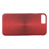 Coques Case-Mate iPhone Rouge métallique brillant Design Acier inoxydable (Dos (Horizontal))
