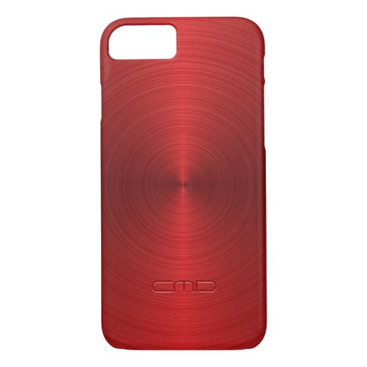 Coques Case-Mate iPhone Rouge métallique brillant Design Acier inoxydable (Dos)