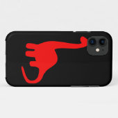 Coques Case-Mate iPhone Rouge mignon Dino de cas de l'iPhone 5 de (Dos (Horizontal))