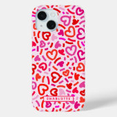 Coques Case-Mate iPhone Rouge moderne rose violet romantique Amour Motif d (Verso)