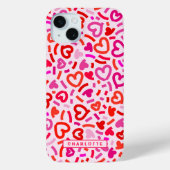Coques Case-Mate iPhone Rouge moderne rose violet romantique Amour Motif d (Verso)