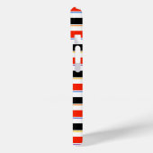 Coques Case-Mate iPhone Rouge Noir Blanc Grilles Lignes Design Motif (Verso / Gauche)