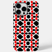 Coques Case-Mate iPhone Rouge noir géométrique (Verso)
