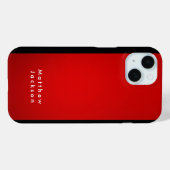 Coques Case-Mate iPhone Rouge Noir moderne Plain Professionnel (Verso (horizontal))