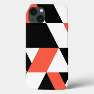 Case-Mate iPhone Case Rouge-noir, moderne, tendance, conception géométri
