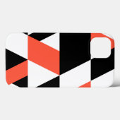 Coques Case-Mate iPhone Rouge-noir, moderne, tendance, conception géométri (Verso (horizontal))