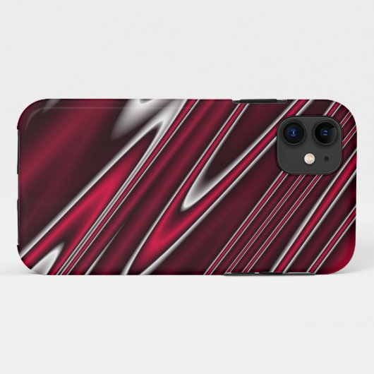 Coques Case-Mate iPhone Rouge ondulé (Dos (Horizontal))