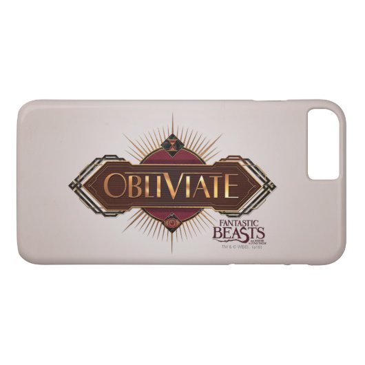 Coques Case-Mate iPhone Rouge & Or Art Déco Obliviate Spell Graphisme (Dos (Horizontal))