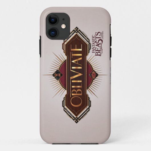 Coques Case-Mate iPhone Rouge & Or Art Déco Obliviate Spell Graphisme (Dos)