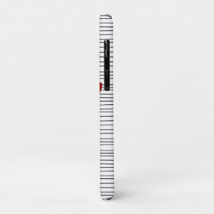 Case-Mate iPhone Case Rouge pavot rayé lignes noir et blanc