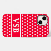 Coques Case-Mate iPhone Rouge Pois rouges (Verso (horizontal))