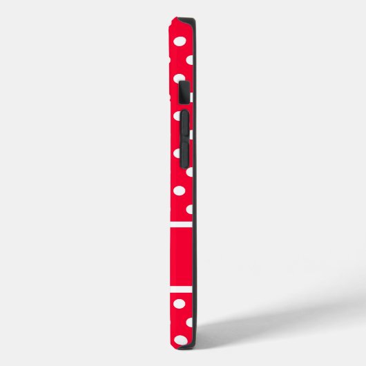 Coques Case-Mate iPhone Rouge Pois rouges (Verso / Gauche)
