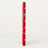 Coques Case-Mate iPhone Rouge Rétro à Points Blancs, Personnalisé (Dos/Droite)