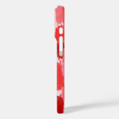 Coques Case-Mate iPhone Rouge rose Abstrait brosses Motif Monogramme (Verso / Gauche)