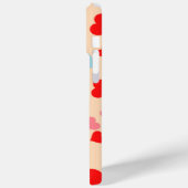 Coques Case-Mate iPhone Rouge rose Bleu Couleur mignonne Coeur simple Patt (Verso / Gauche)