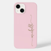 Coques Case-Mate iPhone Rouge rose brillant Stylish Girly Minimal Gold Nam (Verso)