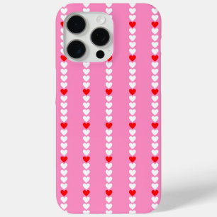 Coque iPhone 15 Pro Max Rouge rose mou simple Cardiaque Motif Y2K