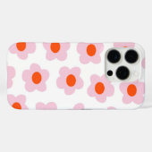 Coques Case-Mate iPhone Rouge rose rétro Floral Chic Whimsical Preppie Hip (Verso (horizontal))
