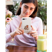 Coques Case-Mate iPhone Rouge rouge de l'oiseau mignon en aquarelle