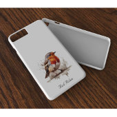 Coques Case-Mate iPhone Rouge rouge de l'oiseau mignon en aquarelle