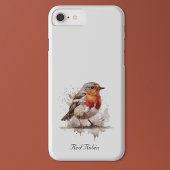 Coques Case-Mate iPhone Rouge rouge de l'oiseau mignon en aquarelle