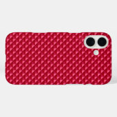 Coques Case-Mate iPhone Rouge rubis, look émail, grille cloutée (Verso (horizontal))