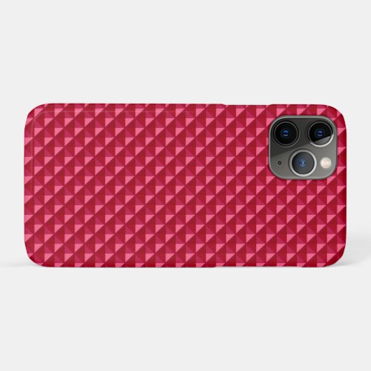 Coques Case-Mate iPhone Rouge rubis, look émail, grille cloutée (Dos (Horizontal))