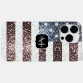 Coques Case-Mate iPhone Rouge rustique Bleu Bleu Étincelles drapeau améric (Verso (horizontal))