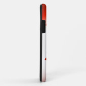 Coques Case-Mate iPhone Rouge sur les coeurs noirs (Dos/Droite)