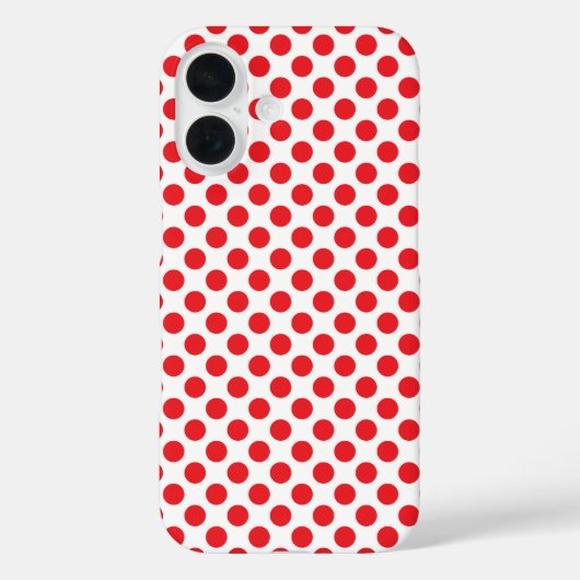 Coques Case-Mate iPhone Rouge sur point Polka blanc (Verso)