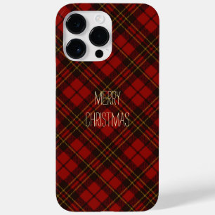 Coques Pour iPhone Rouge tartan Joyeux Noël plaid Personnaliser