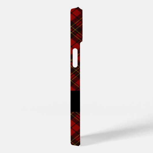 Coques Case-Mate iPhone Rouge tartan Noël plaid hiver motif Monogramme (Verso / Droite)