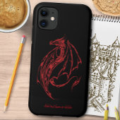 Coques Case-Mate iPhone Rouge Tribal Dragon Noir