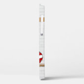 Coques Case-Mate iPhone Rouge uniforme de net-ball fait sur commande avec (Verso / Gauche)