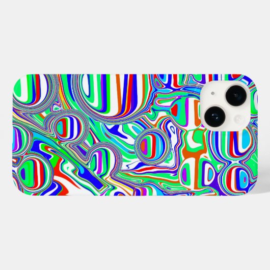 Coques Case-Mate iPhone Rouge, Vert, Bleu, Lignes Abstraites (Verso (horizontal))