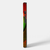 Coques Case-Mate iPhone Rouge Vert Floral Moderne Art Abstrait Motif #21 (Verso / Gauche)